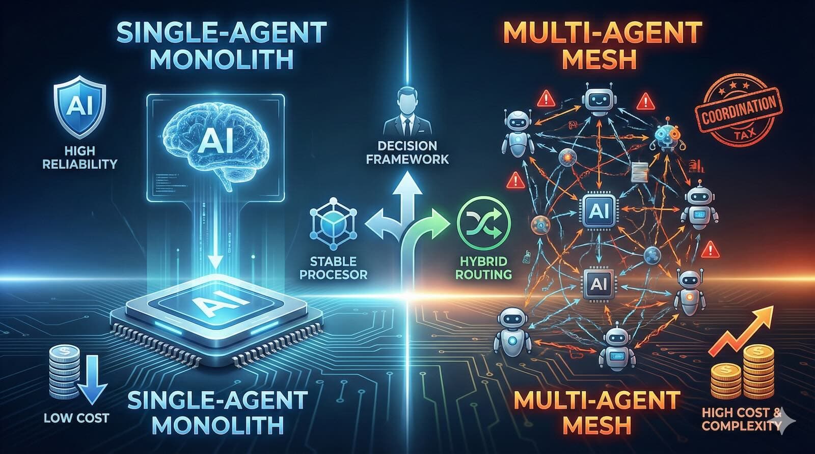 Single-Agent vs. Multi-Agent AI: A CTO’s Guide to Architecture & Costs